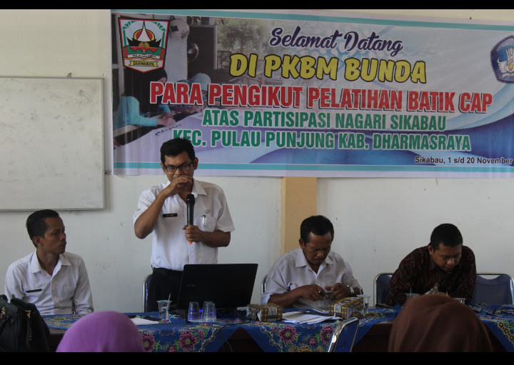 Pembukaan Pelatihan Batik Tempel (Cap) Nagari Sikabau